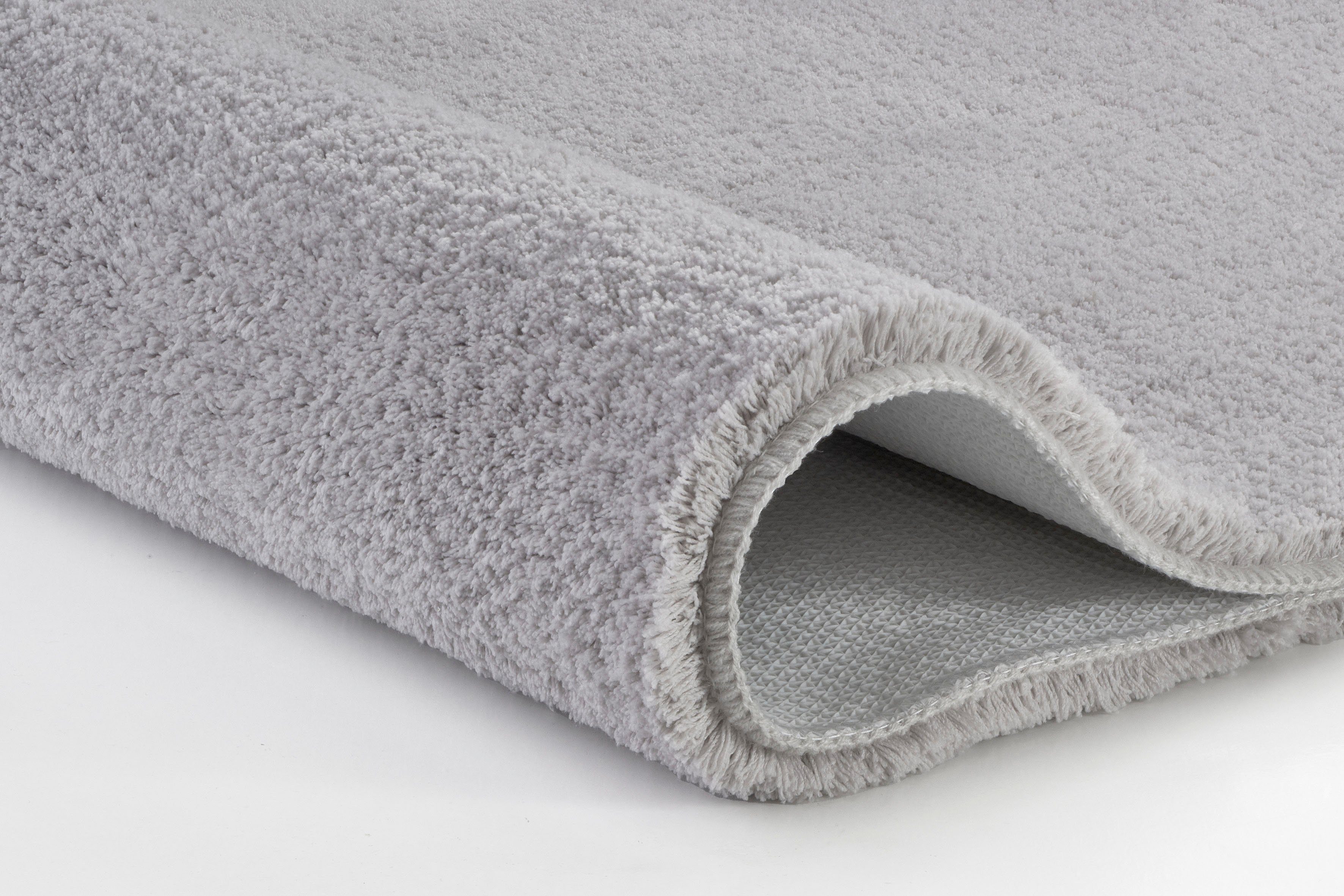Kleine Wolke Badematte Marco, Badvorleger, Badezimmer Teppich, Höhe 20 mm, rutschhemmend beschichtet, fußbodenheizungsgeeignet, Polyester, rechteckig, Badteppich, Uni Farben