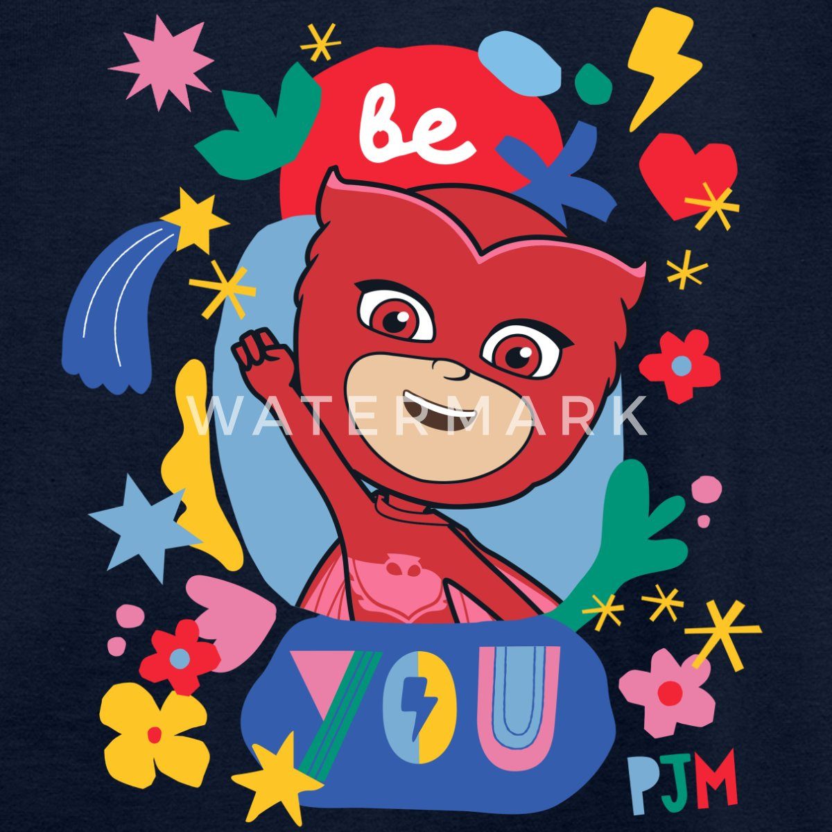 Spreadshirt T-Shirt PJ Masks Owlette Slogan Be You Sei Du Selbst Kinder T-Shirt (1-tlg)