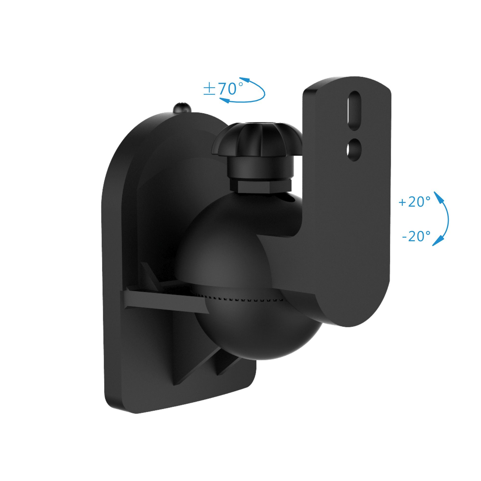 PureMounts Lautsprecher-Wandhalterung PureMounts PM-SOUND-020 - Neigbare und schwenkbare Universal Lautsprec