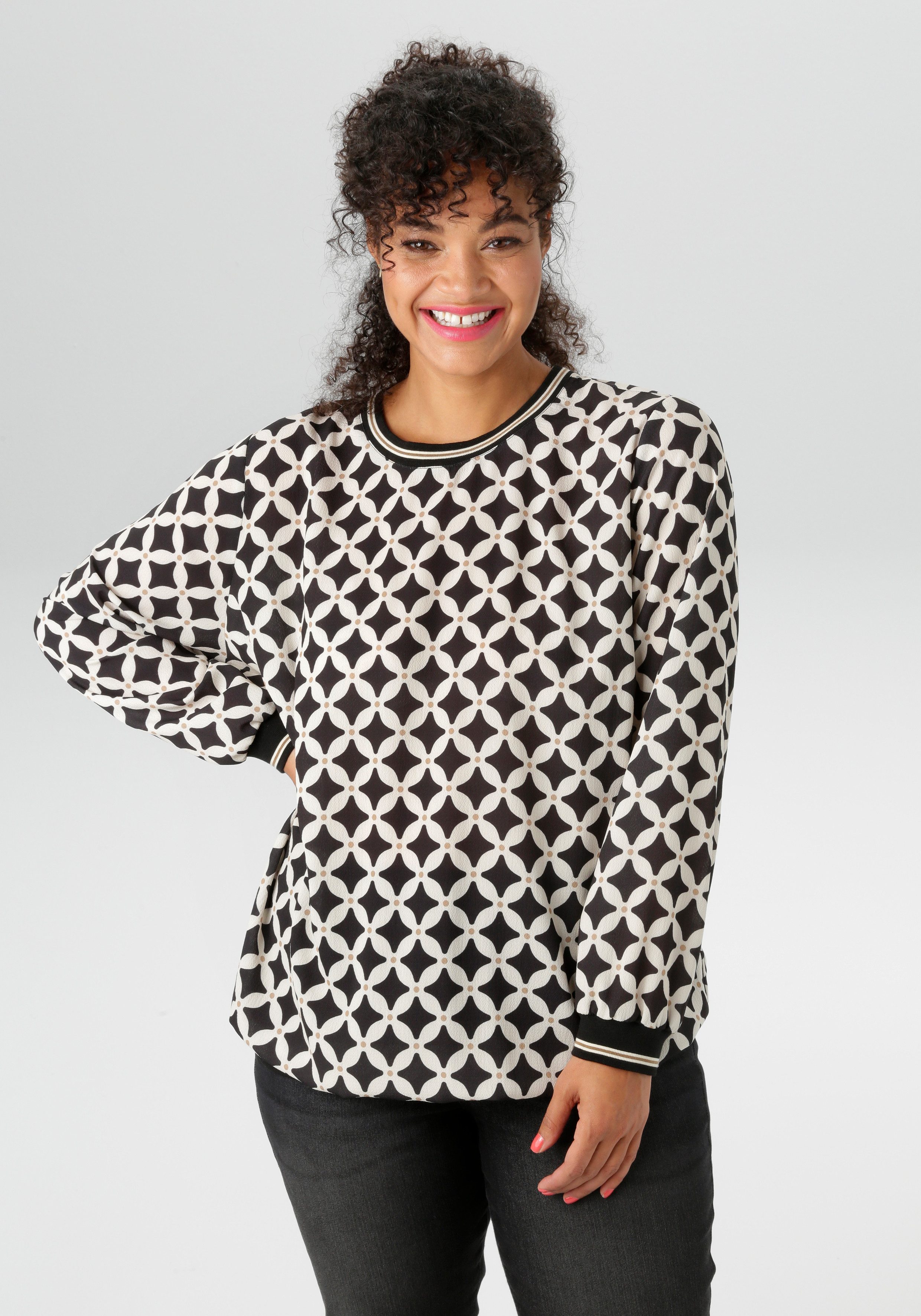 Aniston PLUS Shirtbluse in Crêpe-Qualität - günstig online kaufen