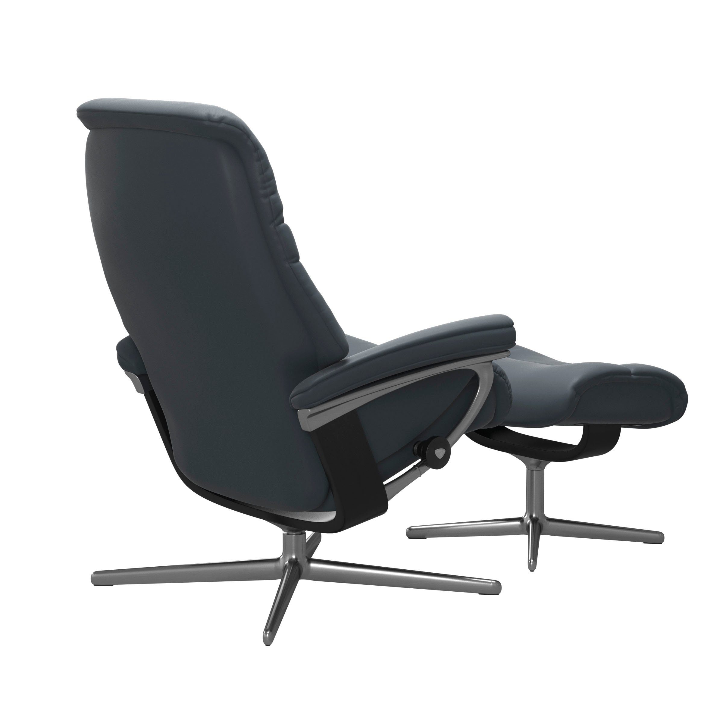 Stressless® Fußhocker Sunrise, mit Cross Base, Größe S, M & L, Holzakzent Schwarz
