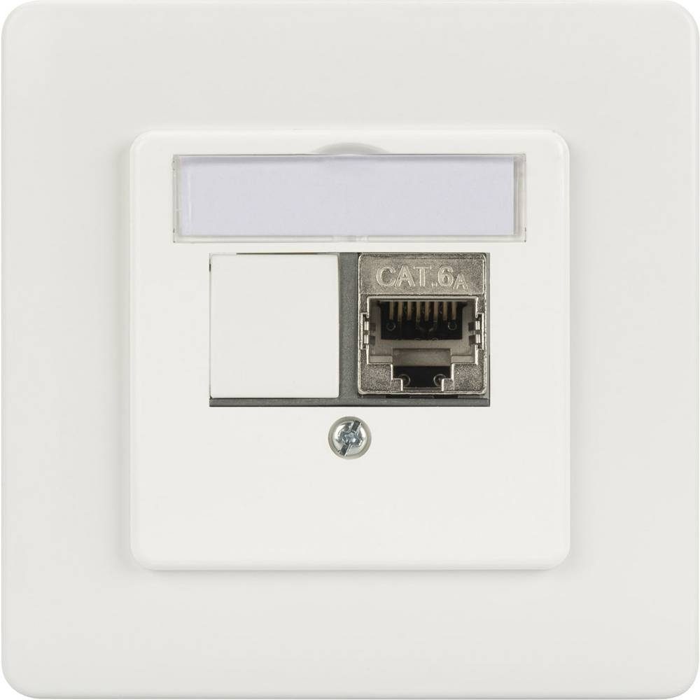 Modulfähig 50x50 Keystone Module, gerade, 2 Leerdose Digitus für Netzwerk-Adapter,