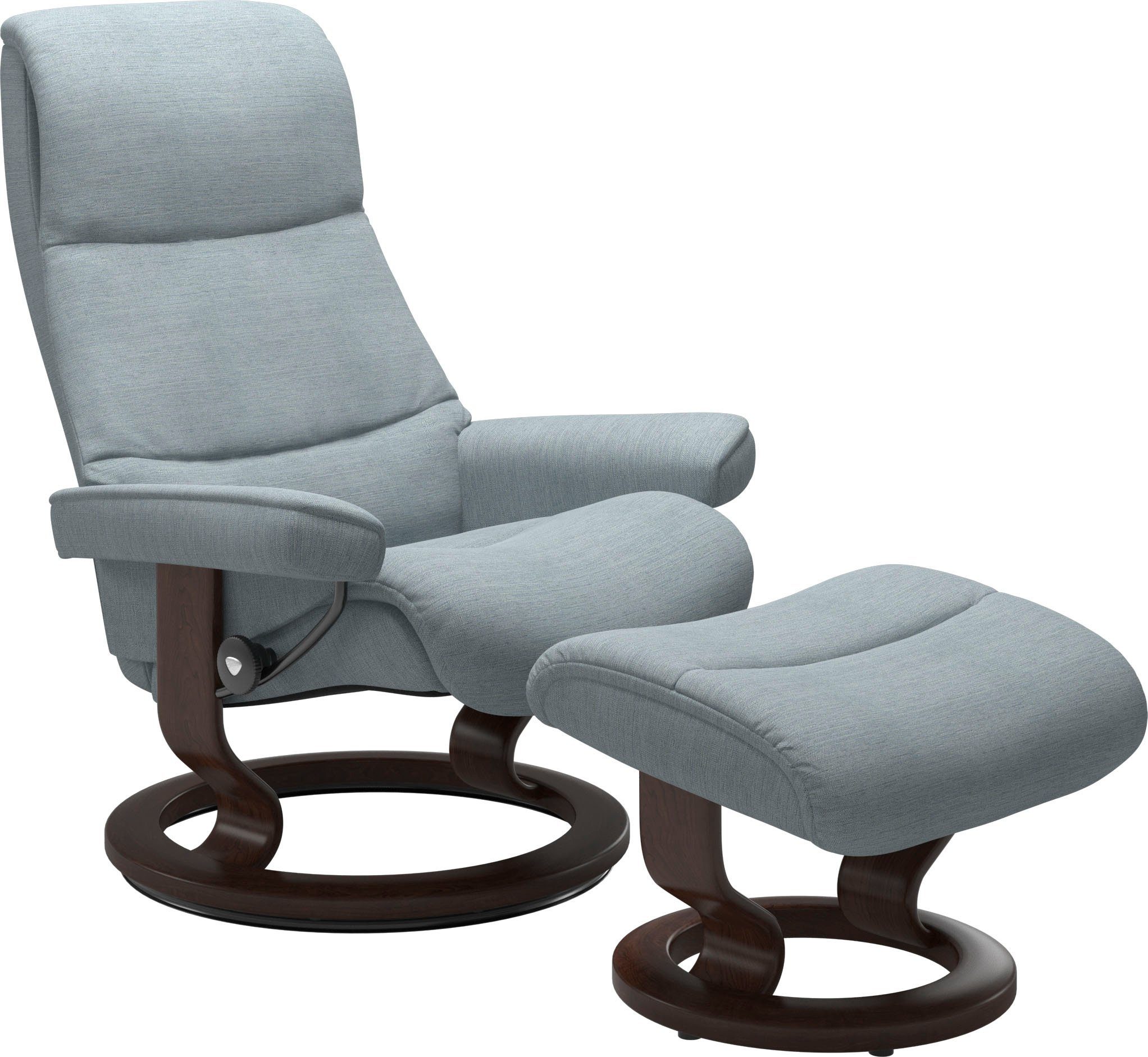 Stressless® Relaxsessel View Classic Hocker), Base, M,Gestell Größe Relaxsessel Braun mit (Set, mit