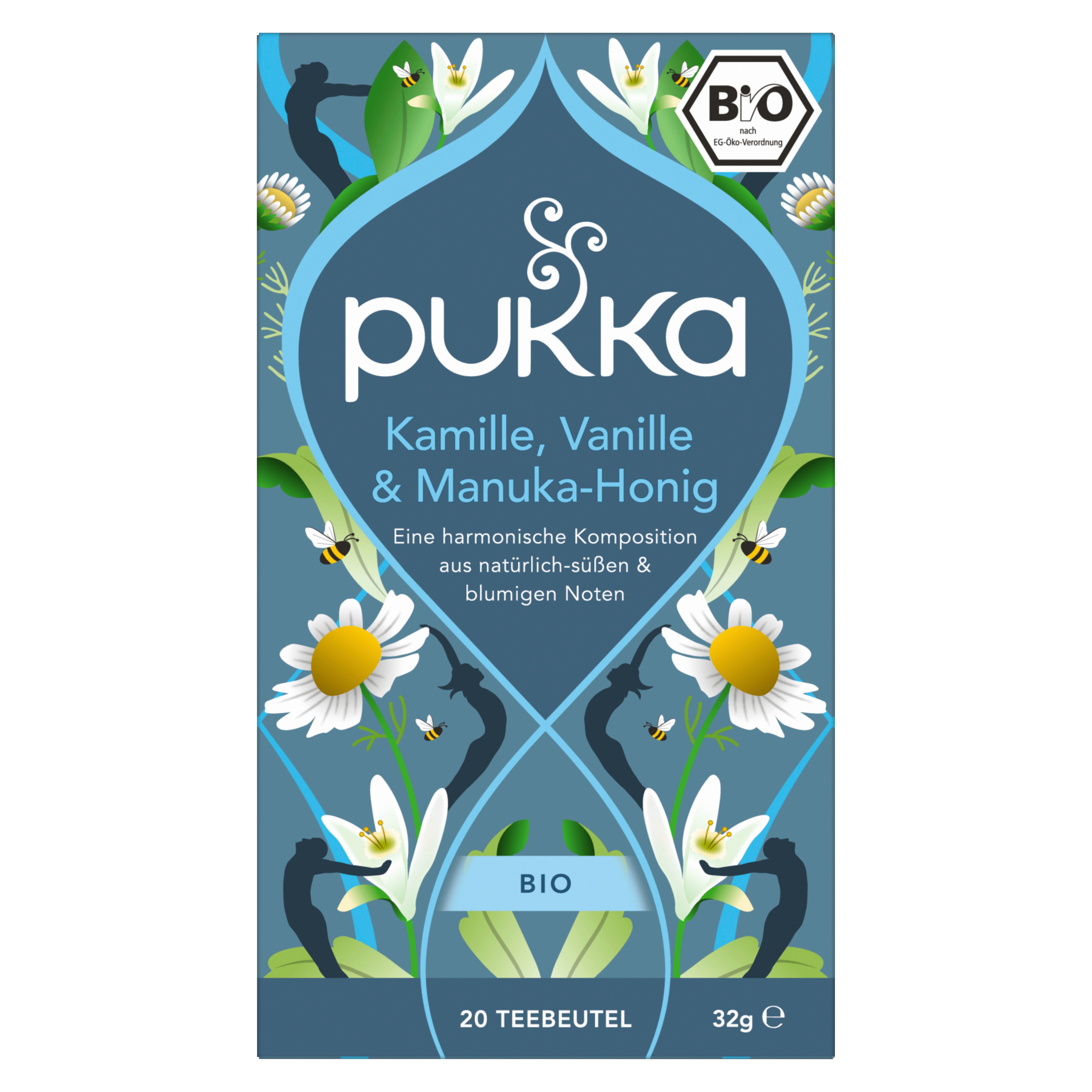 Pukka Herbs Tee Bio-Kräutertee "Kamille, Vanille & Manuka-Honig" - 20 Teebeutel