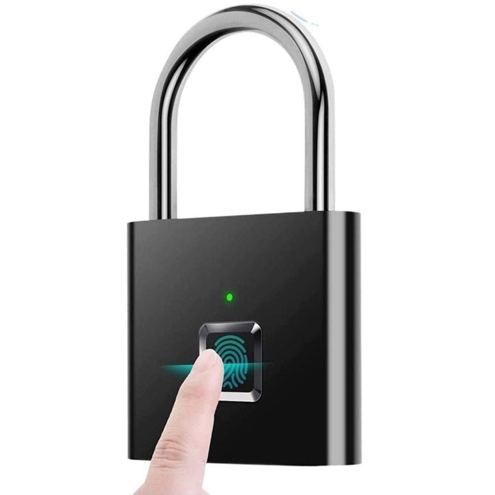 Smart-Home-Vorhängeschloss Fingerprint Smartschloss wasserdicht USB-Ladung Schnellöffnung DE.