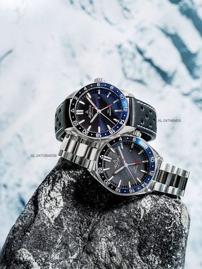 Alpina Schweizer Uhr Alpina AL-247NB4E6 Alpiner GMT Herrenuhr 42mm 10AT