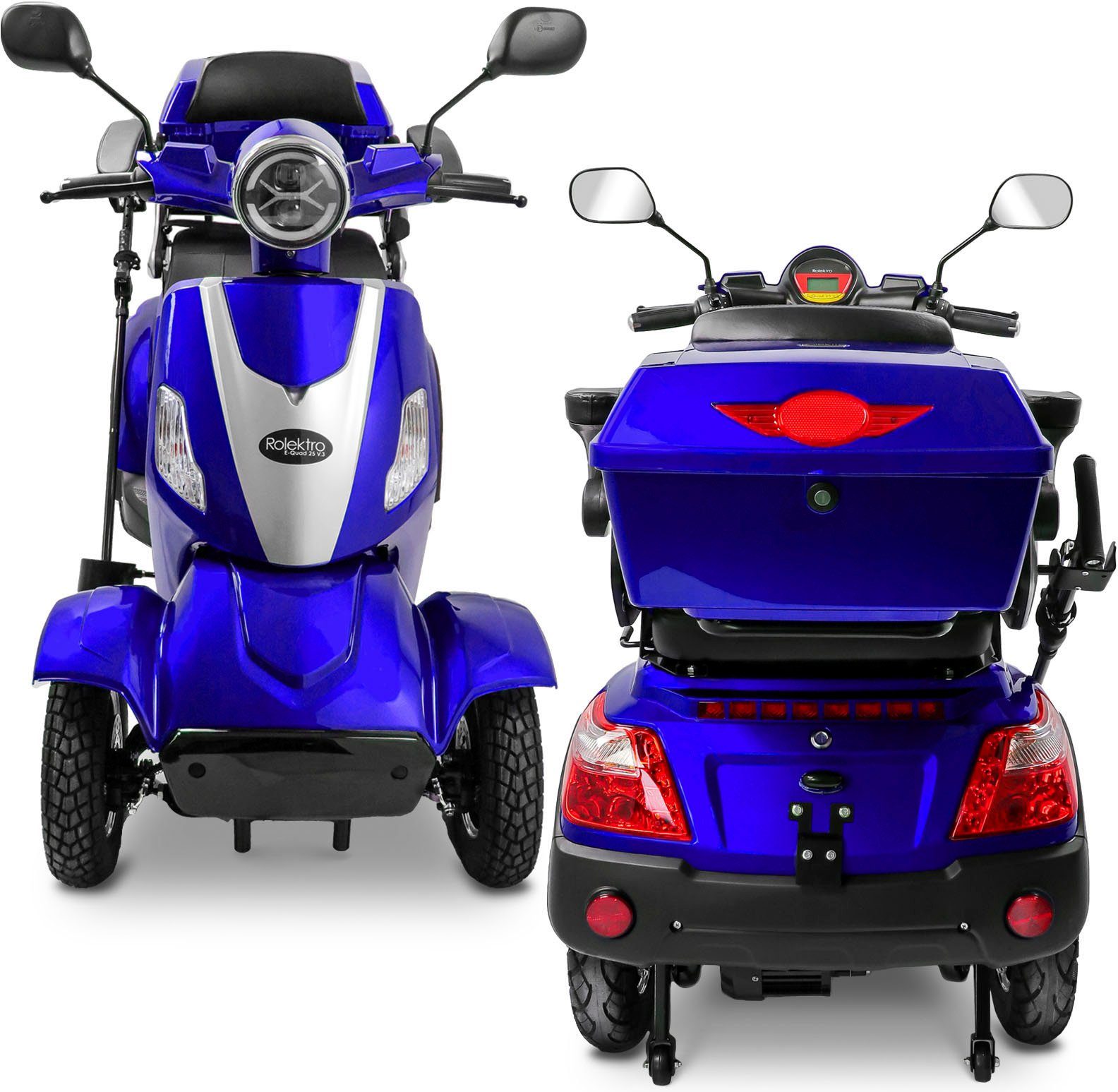 Rolektro Elektromobil Rolektro E-Quad 25 V.3, Lithium Akku, 25 km/h, (mit Topcase)