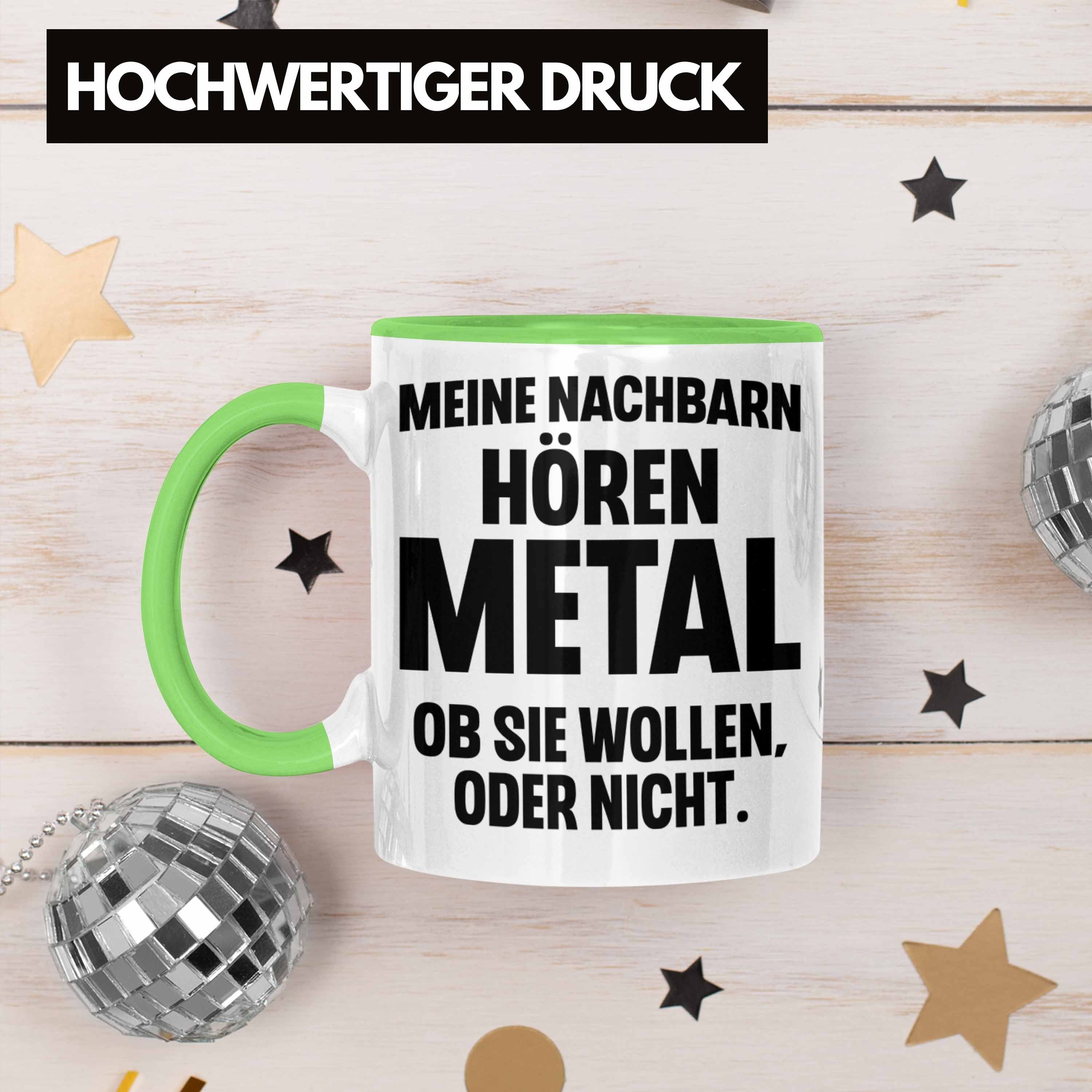 - Tasse Tasse Deko Rockmusik Geschenke Lustig Trendation Trendation Metal Grün Geschenk Heavy