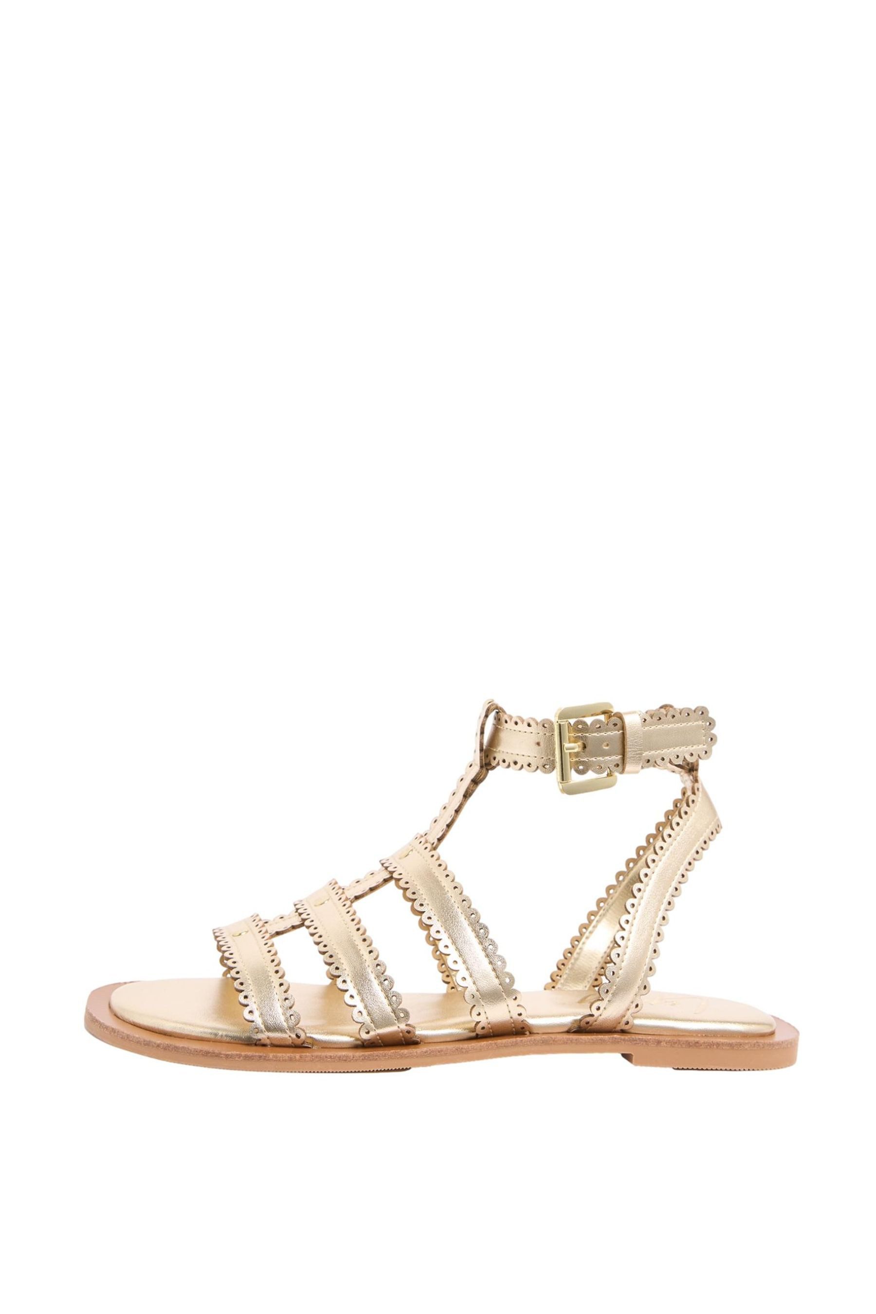 LIPSY Lipsy flache Römersandalen aus Kunstleder Römersandale