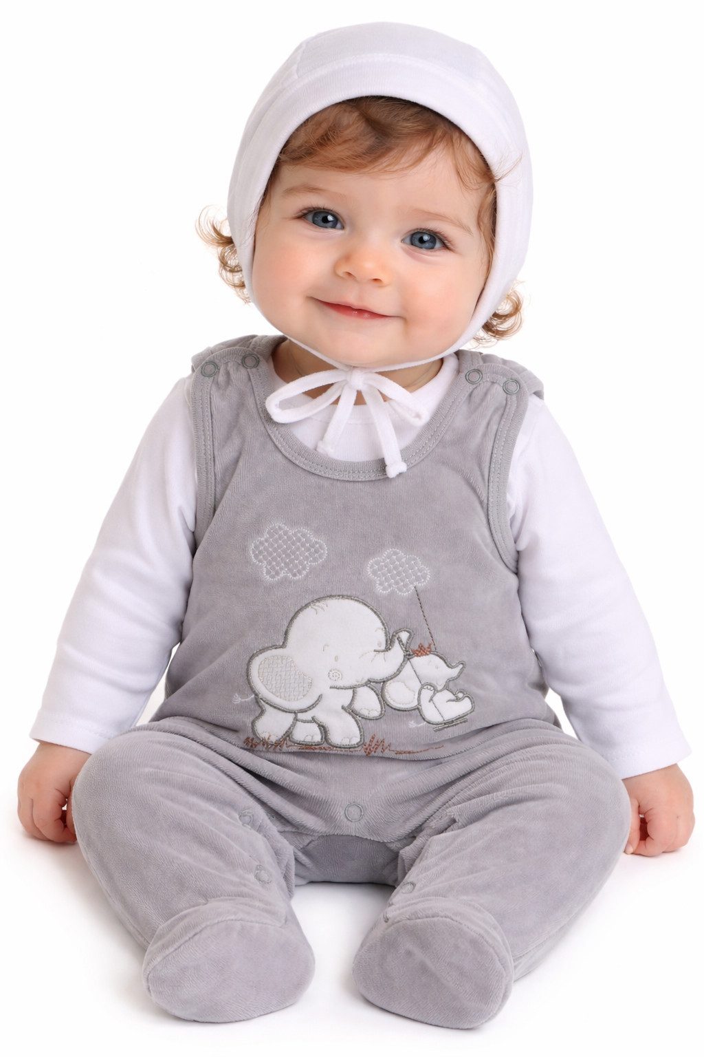 Strampler, Jäckchen & Mütze Strampler Mütze und Shirt Set Baby Anzug Erstlingsset für Neugeborene
