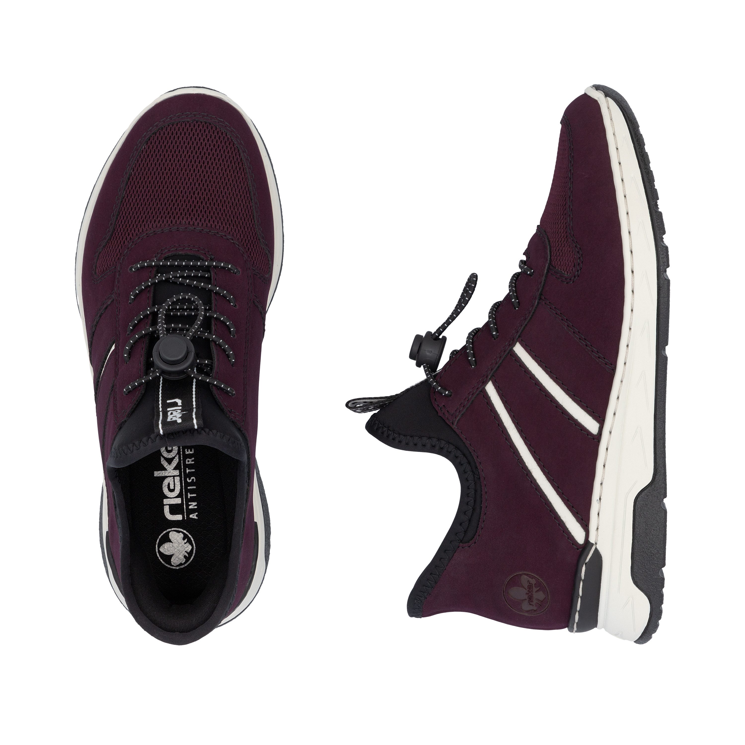 Rieker Ready2GO Slip-On Sneaker Schlupfschuh, Halbschuh, Freizeitsneaker mit MemoSoft-Innensohle