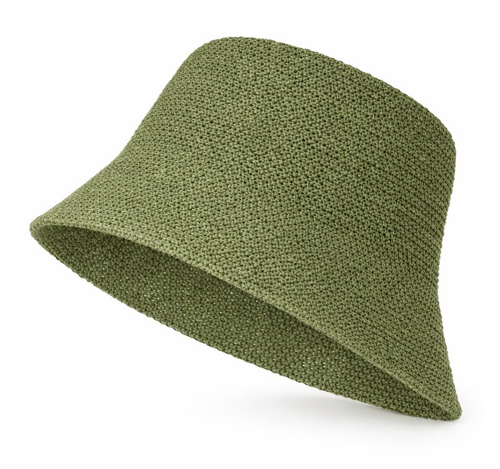 ZUKUNFTSENKEL Fischerhut aus Papierstroh – Leichter Sommerhut mit breiter Krempe (Sonnenschutz, Damen, Herren) Anglerhut Bucket Hat