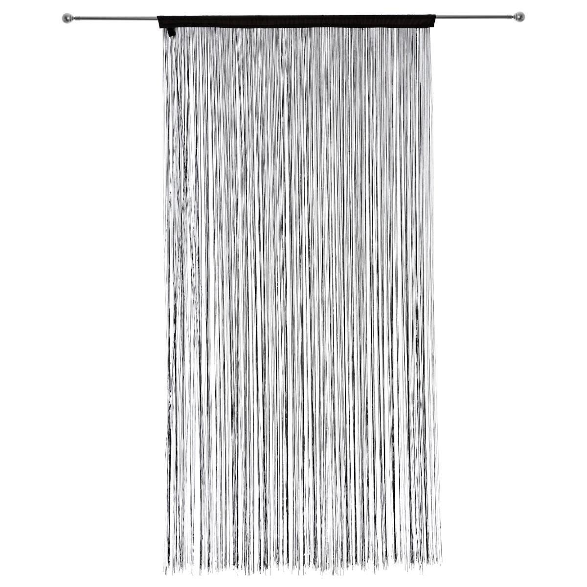 Home-trends24.de Fadenvorhang Türvorhang Fadenvorhang Vorhang Türvorhang Gardine Insektenschutz, Stangendurchzug, halbtransparent