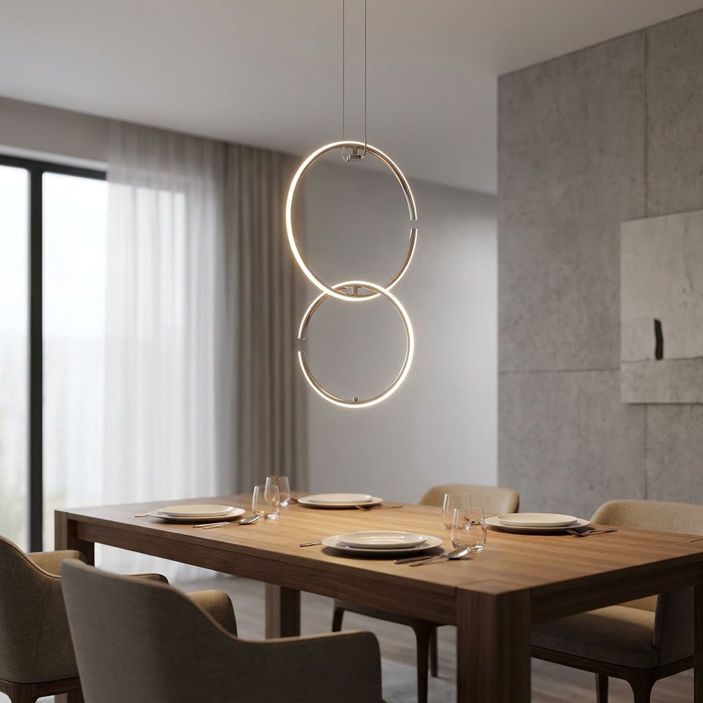 WOFI LED-Hängeleuchte, LED-Leuchtmittel fest verbaut, Neutralweiß, Pendellampe LED Hängeleuchte Esstischlampe Deckenlampe Wohnzimmer