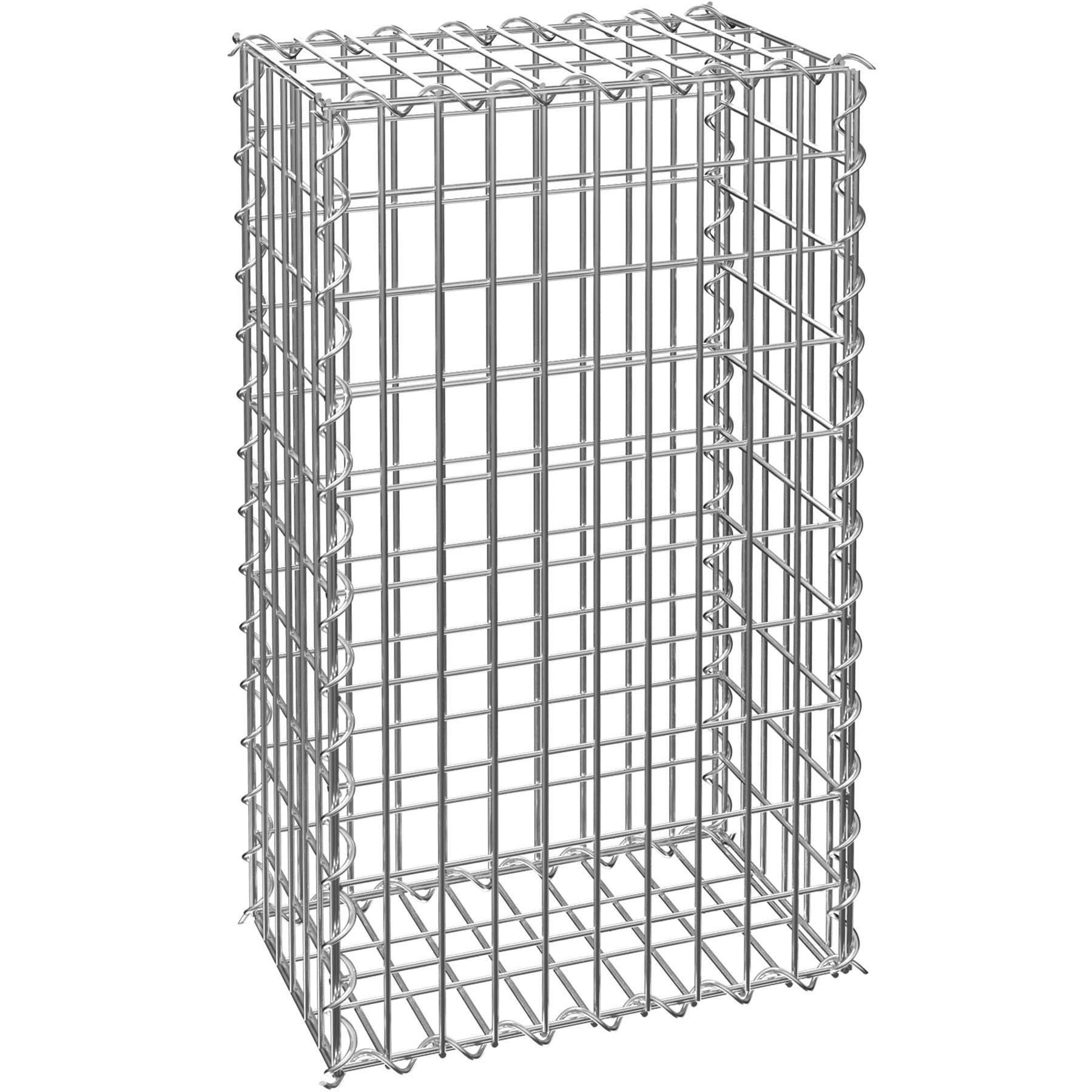 tectake Drahtkorb Gabione Steinkorb mit Maschenweite 5x10cm