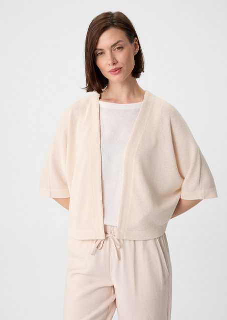 comma casual identity Kurzarmshirt Kurzer Cardigan aus Viskosemix mit 3/4-F günstig online kaufen