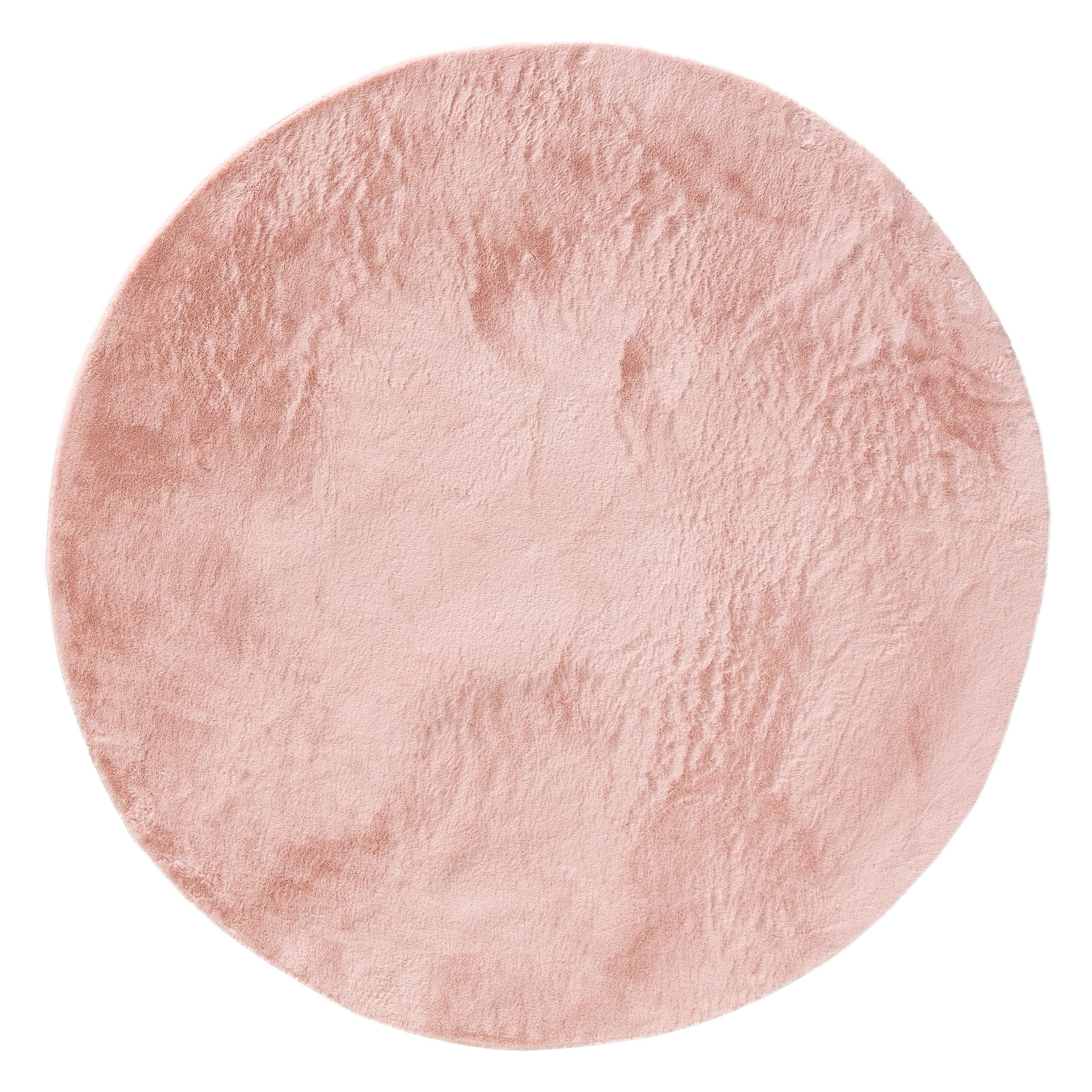 Interiyou Fellteppich Fargo, Rund, Höhe: 11 mm, Teppich Wohnzimmer, waschba günstig online kaufen