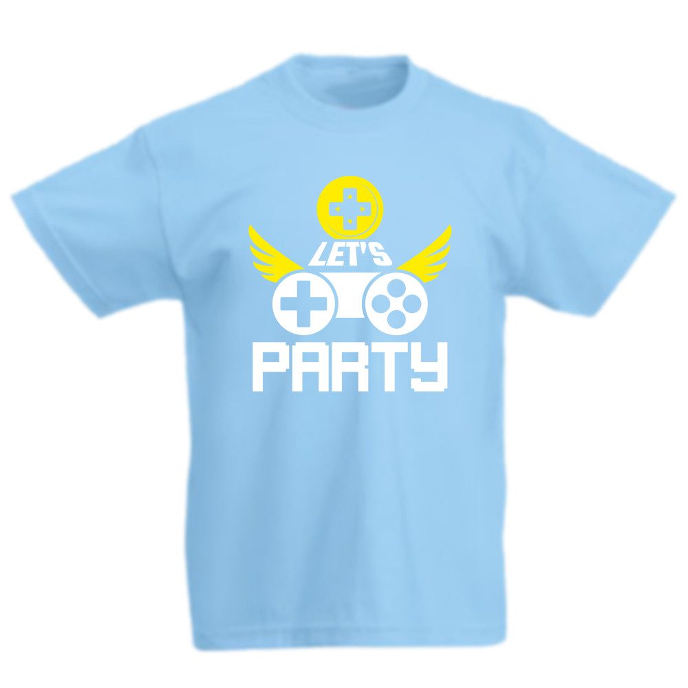 G-graphics T-Shirt Let´s Game Party Kinder T-Shirt, mit Spruch / Sprüche / Print / Aufdruck