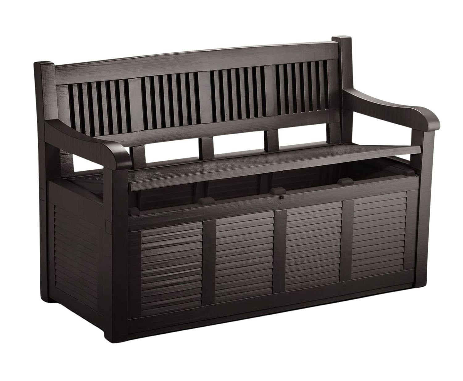 Jelenia Plast Auflagenbox 2-Sitzer Gartenbank mit Aufbewahrungsbox Kissentruhe Auflagenbox Polst