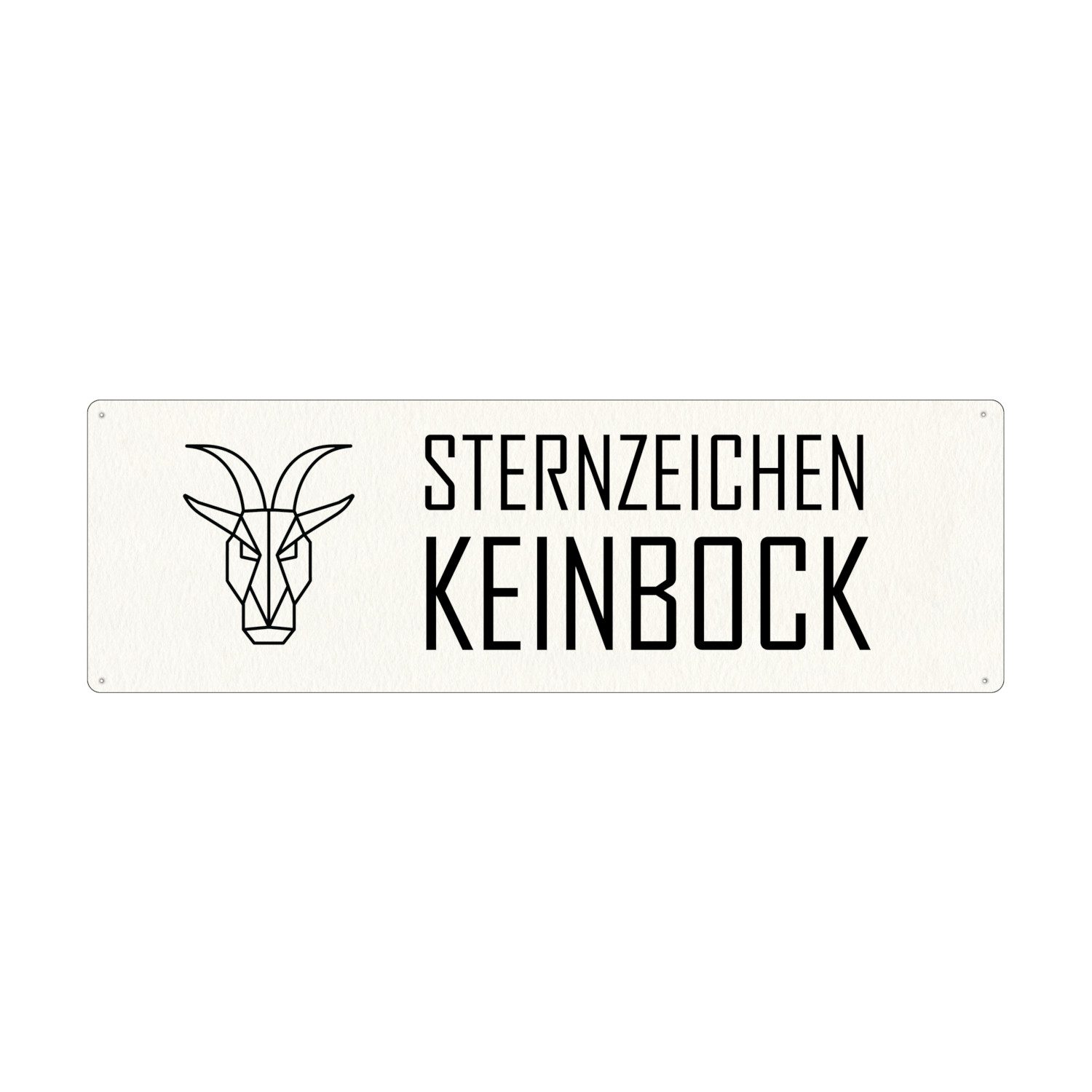 INTERLUXE Home Accessoires Metallschild Sternzeichen Kein Bock, (1 St)