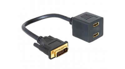 Delock Modem DeLOCK Adapter DVI 24+1 Stecker zu 2 x HDMI Buchse