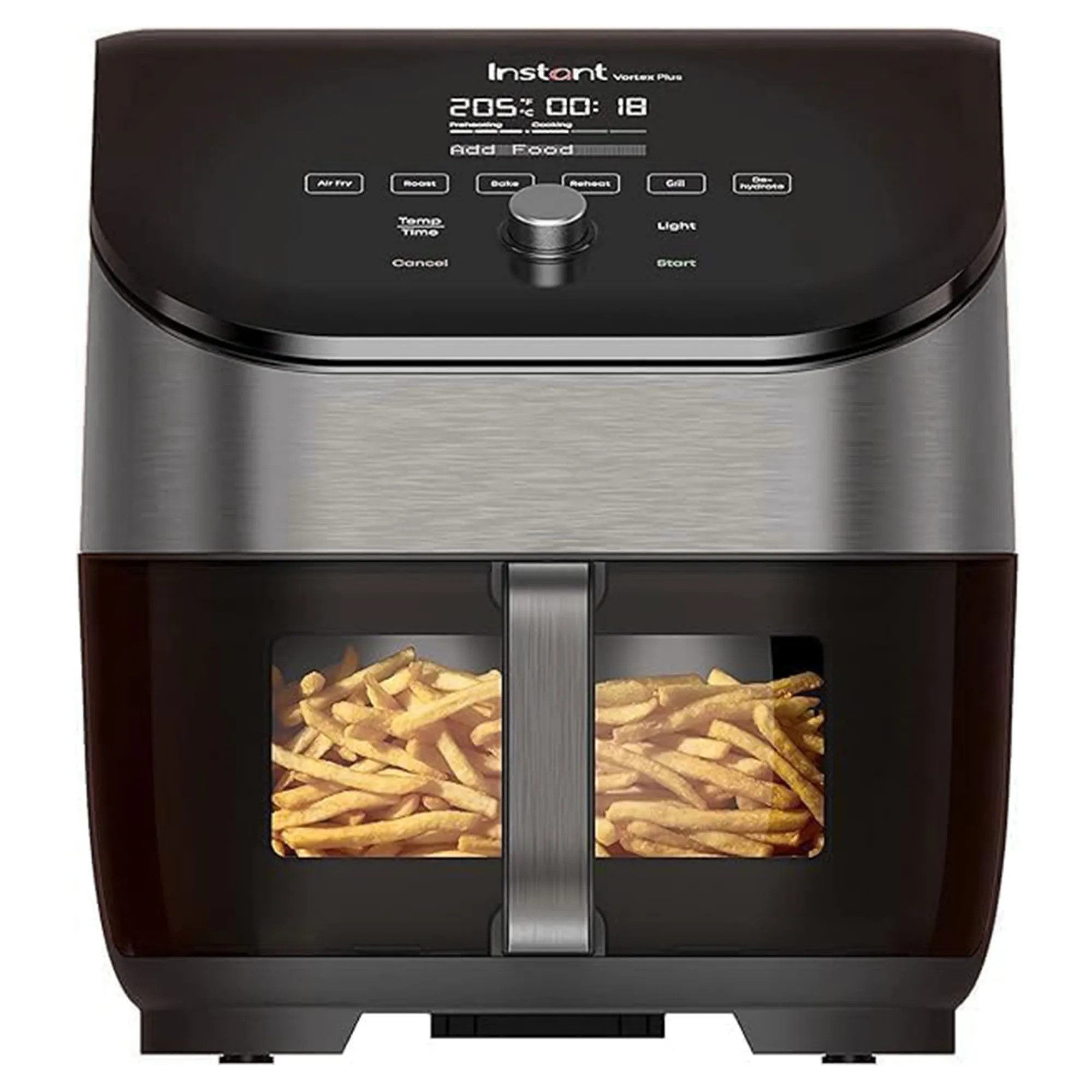 Instant Pot Heißluftfritteuse Vortex Plus 6in1 Airfryer 5,1L Sichtfenster integrierter Luftfilter, 1700 W, 6 Kochprogramme, ClearCook Technologie, 35°C bis 205°C