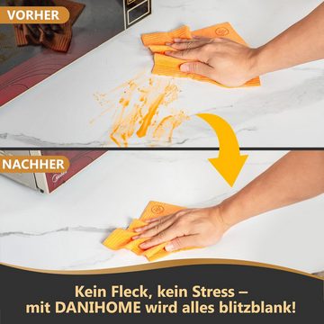 DANIHOME Schwammtuch EcoClean Schwammtücher Orange – Nachhaltig & Saugstark - Spüllappen, Öko-freundlich, extrem saugfähig, waschbar, robust, vielseitig