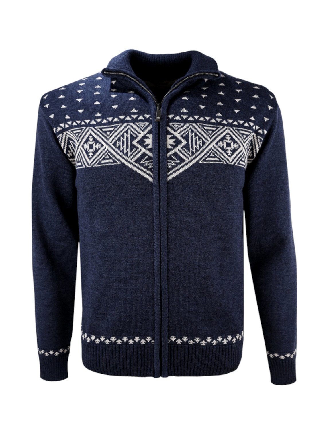 kama Sweater Pullover 4065 Full Zip (Merinowolle) navyblau Herren