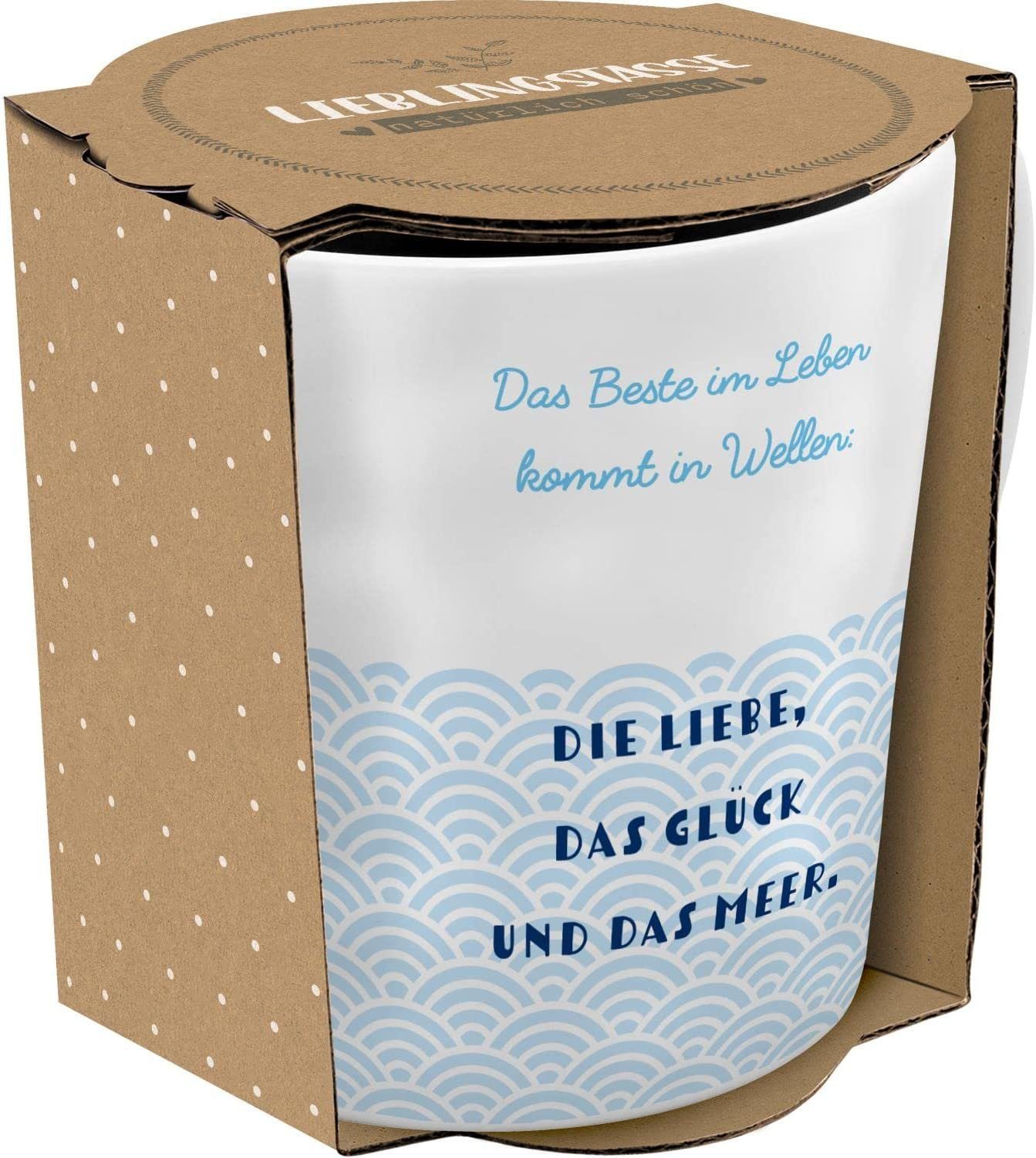 Sheepworld Tasse Tasse Kaffeetasse Teetasse 37cl Sheepworld GRUSS & CO Struktur Wellen, Material: Steinzeug