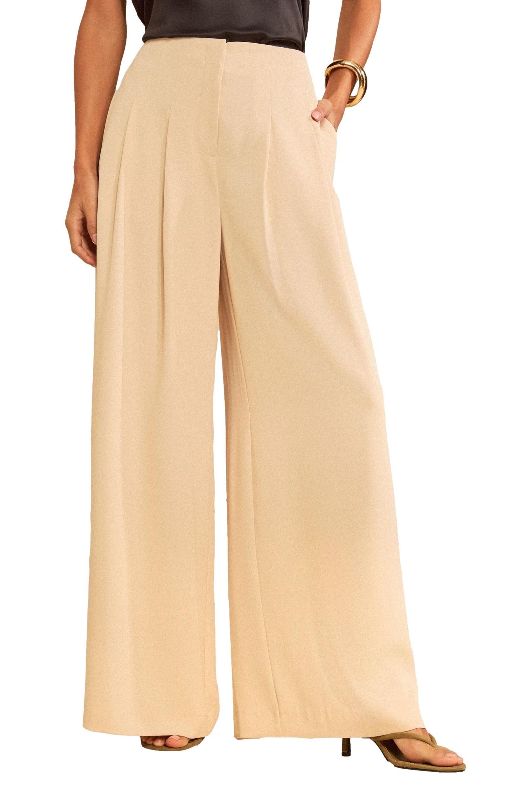 Palazzohose Love & Roses Palazzohose aus Crêpe, Regular