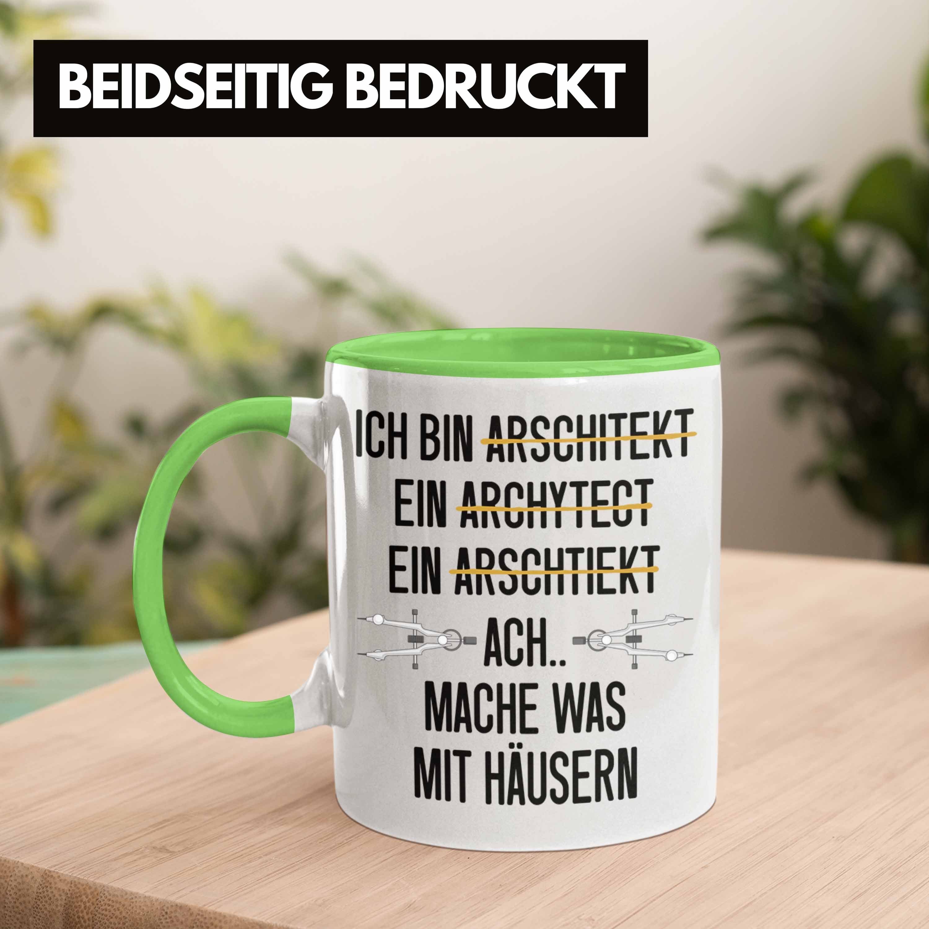 - Architekt Architekten Geschenk Tasse Grün Architektur Tasse mit Geschenkidee Spruch Lustig Trendation Kaffeetasse Trendation