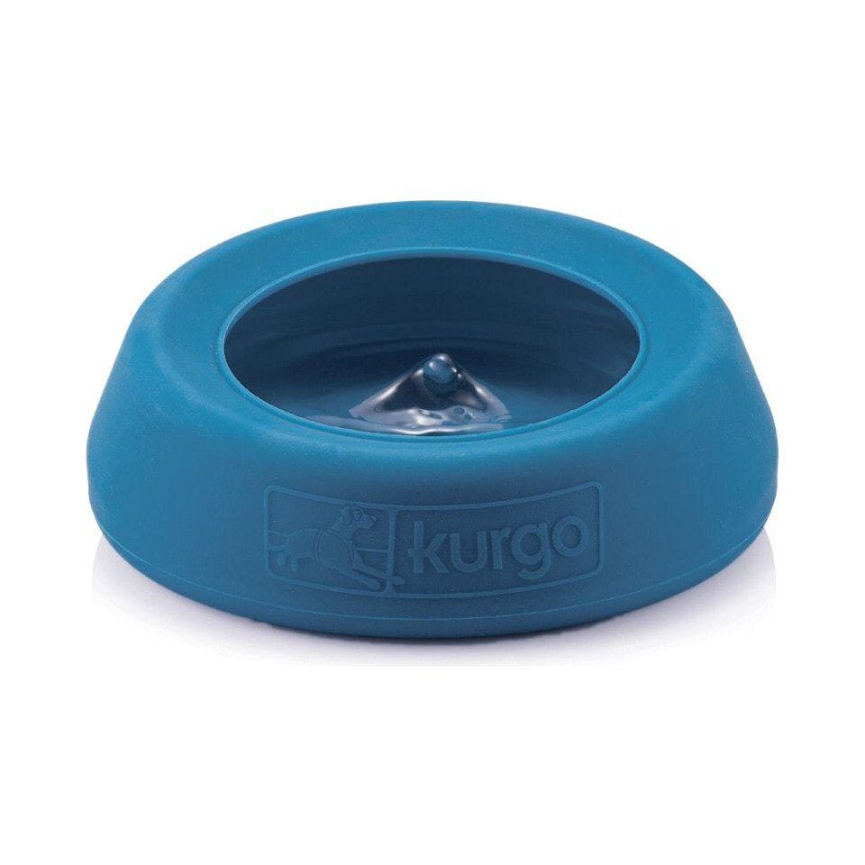 Thumbnail - kurgo Anti-Schlabber-Napf Auslaufsicherer Napf Splash-Free Wander Water Bowl 710 ml blau