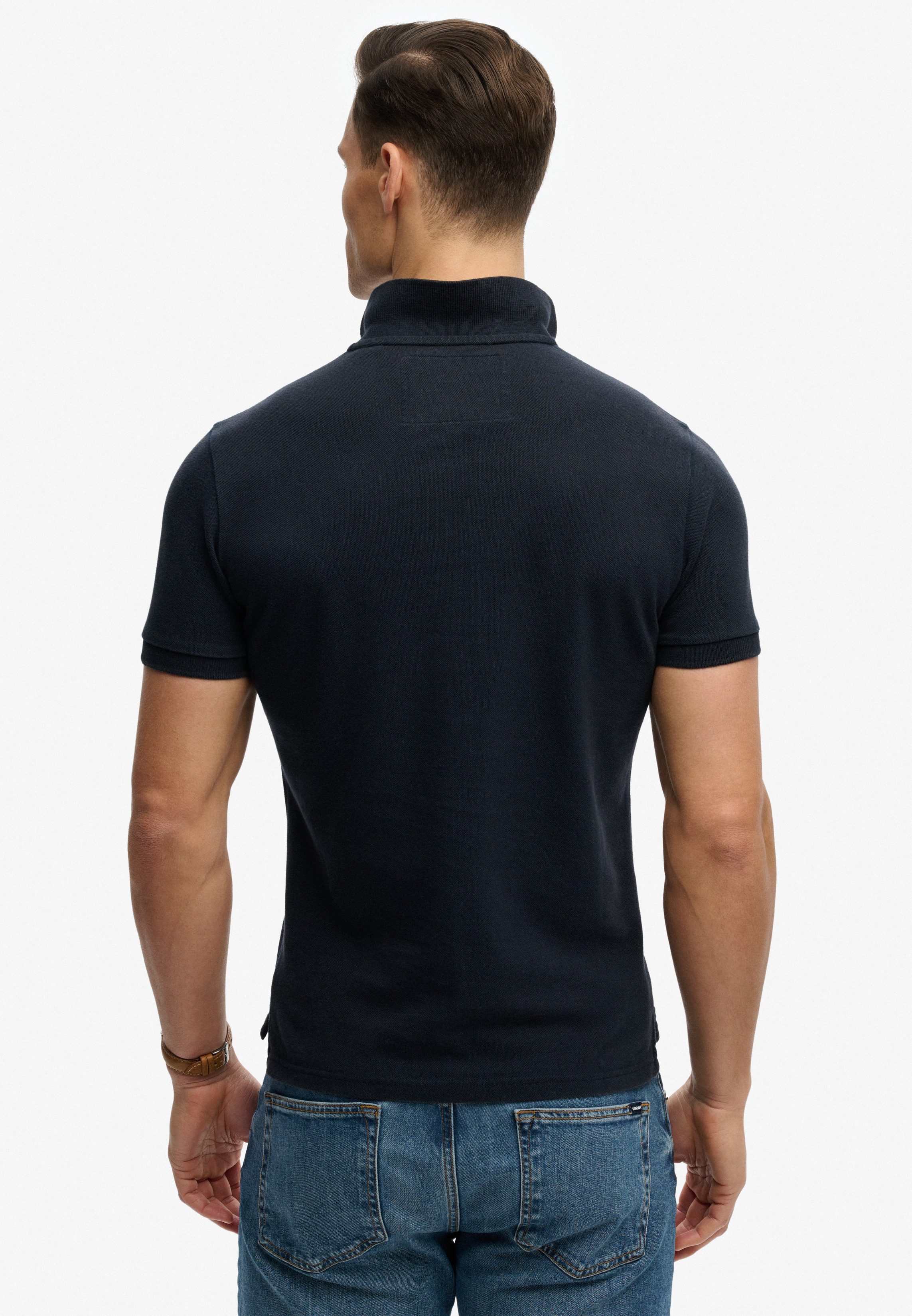 Superdry Poloshirt VINTAGE ATHLETIC POLO mit Polokragen und Knopfleiste, aus Baumwolle, Relaxed Fit