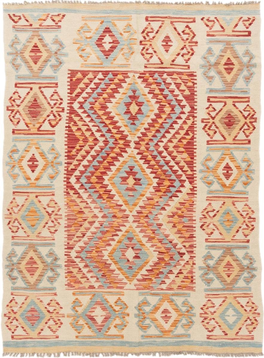 Orientteppich Kelim Afghan 145x197 Handgewebter Orientteppich, Nain Trading, rechteckig, Höhe: 3 mm