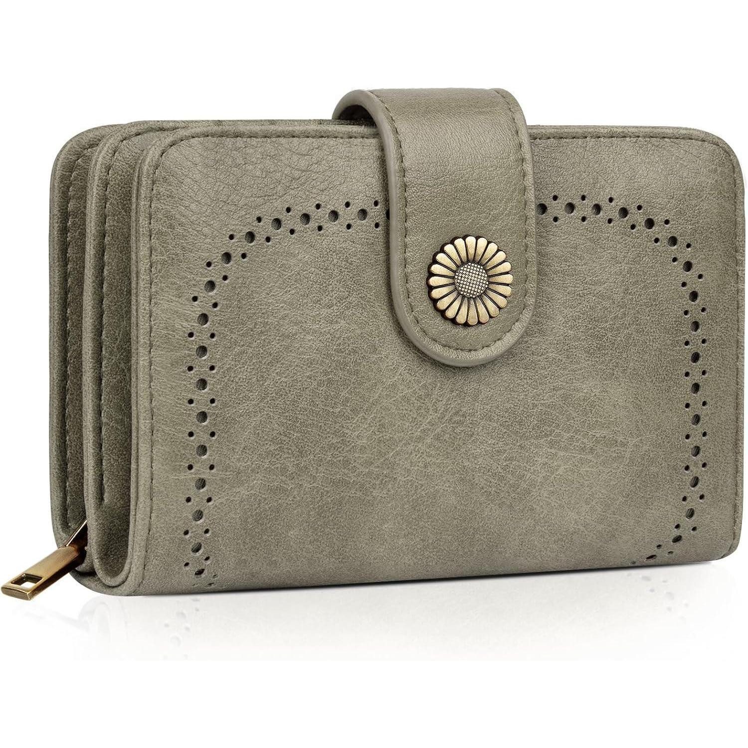 Geldbörse TEUEN Damen Geldbeutel PU Leder Vintage Brieftasche RFID Groß mit