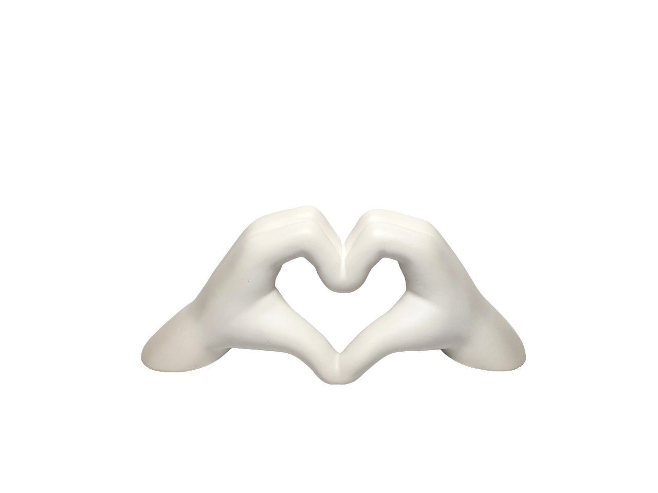 GlasArt Dekofigur Deko Skulptur Figuren Hand Herz Wohnzimmer Fensterbank Ke günstig online kaufen