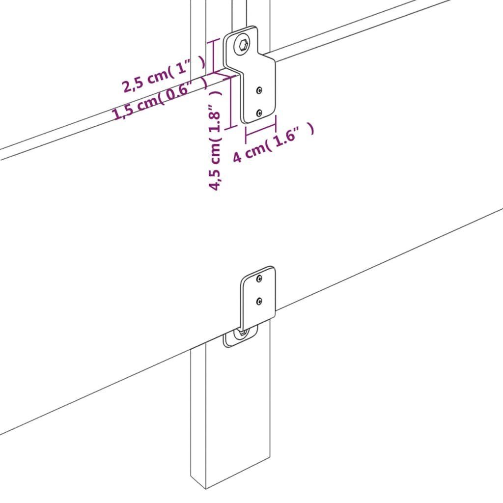 vidaXL Kopfteil St) 100x5x78/88 (1 Kopfteil cm Dunkelgrau Samt