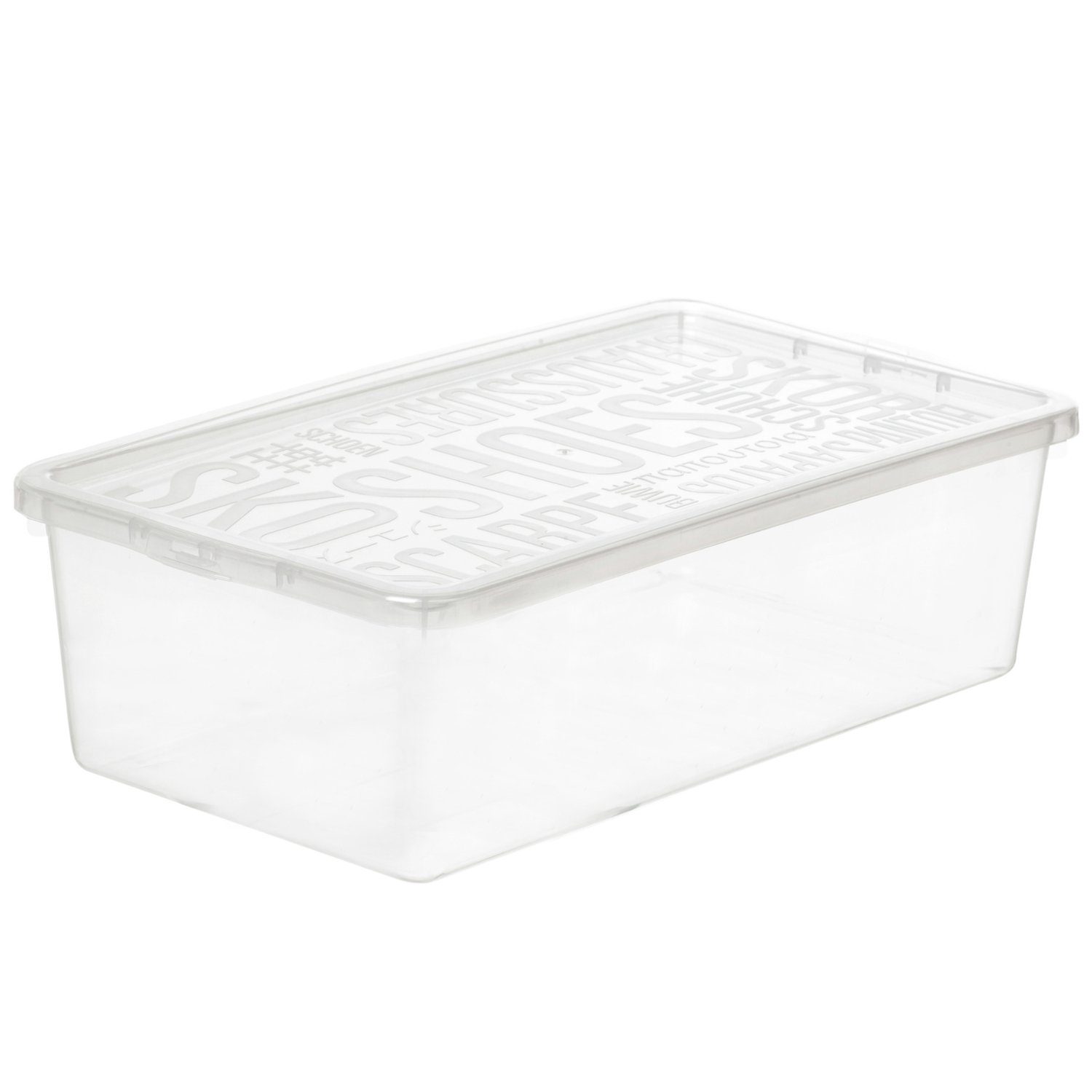 Plast Team Schuhkiste (1 St), Basic Schuhbox Transparent Schuhkarton
