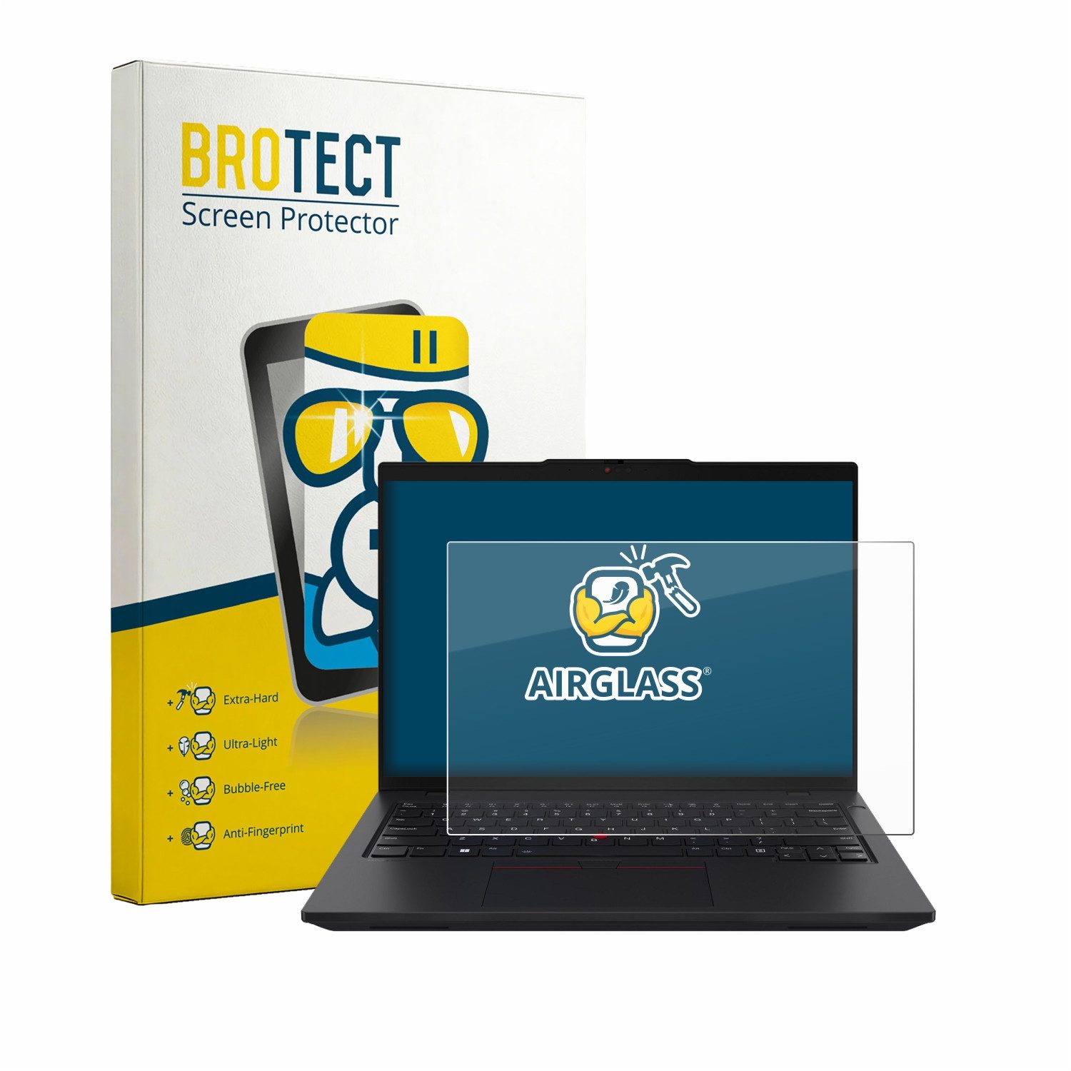 BROTECT Displayschutzglas Folie für Lenovo ThinkPad L14 Gen 7, Schutzfolie Glas Panzer Display Schutz klar