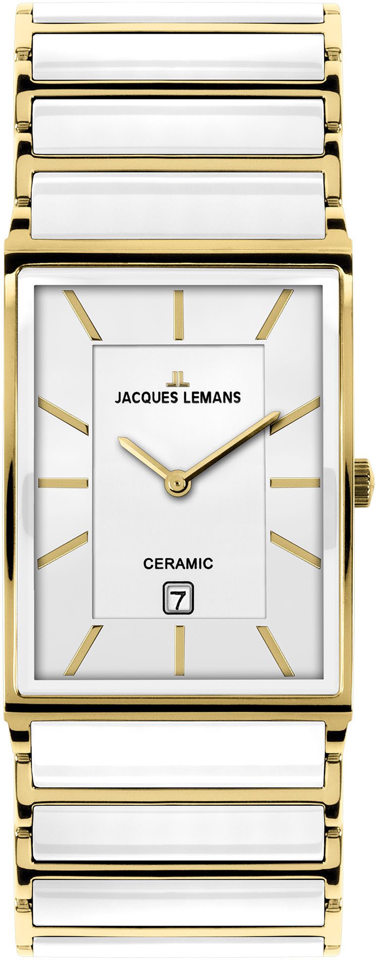 Jacques Lemans Quarzuhr York, Armbanduhr, Damenuhr, Herrenuhr, Datum, Keramik, unisex