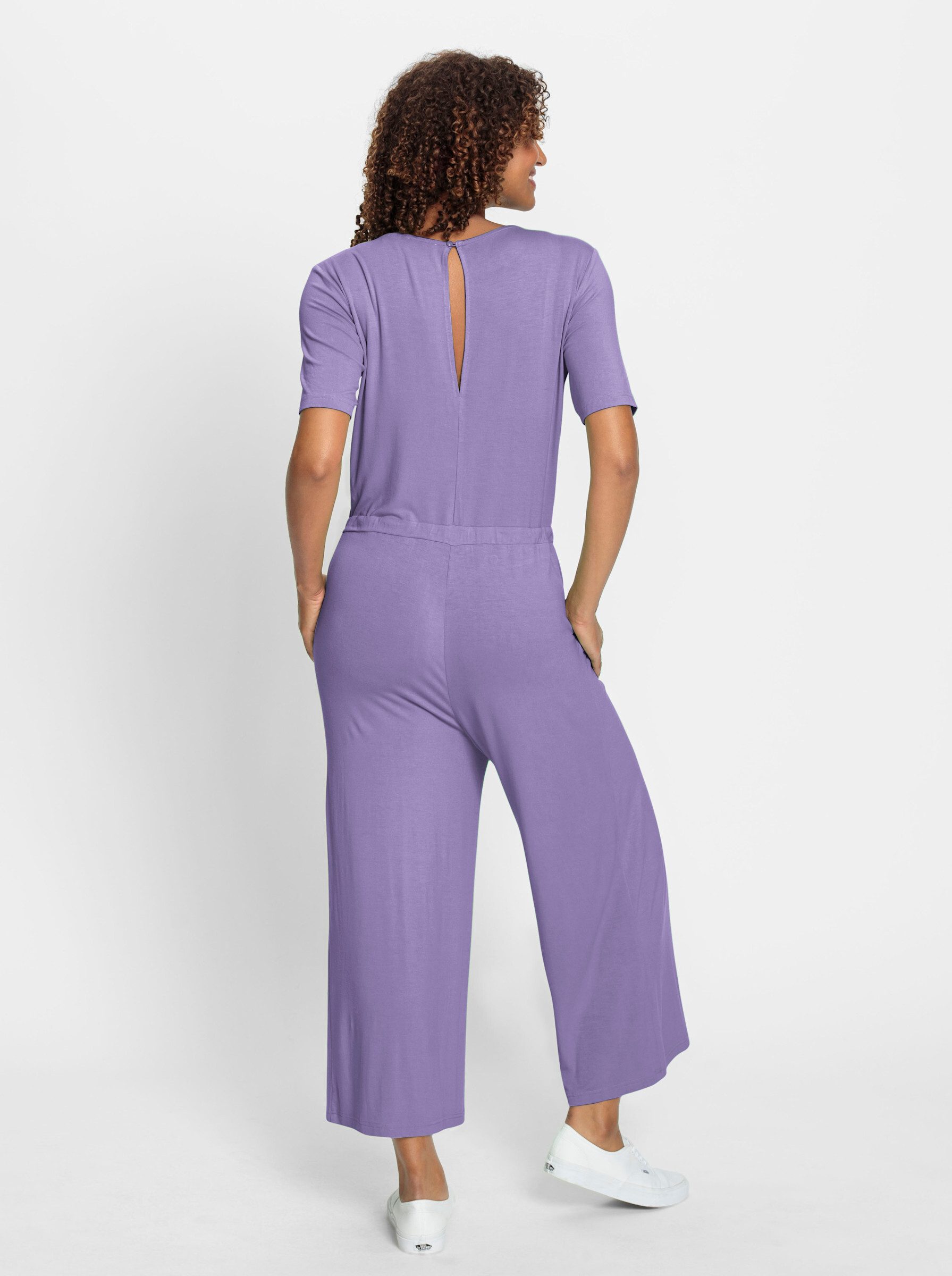 Witt Jumpsuit Jersey-Jumpsuit Kurzarm Innenbeinlänge ca. 71 cm