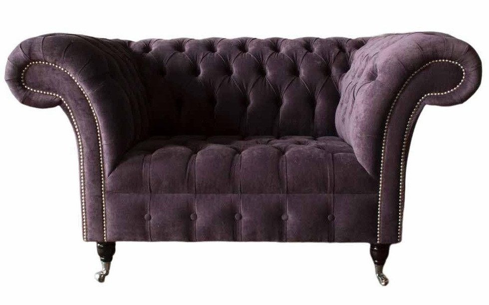 Xlmoebel Chesterfield-Sessel Luxus Samt Sessel in elegantem Design für stilvolles Wohnen (1-St., Sessel), Hergestellt in Europa