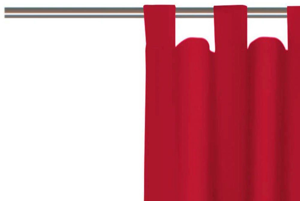 Vorhang Umea, Wirth, Schlaufen blickdicht, (1 St), Jacquard rot
