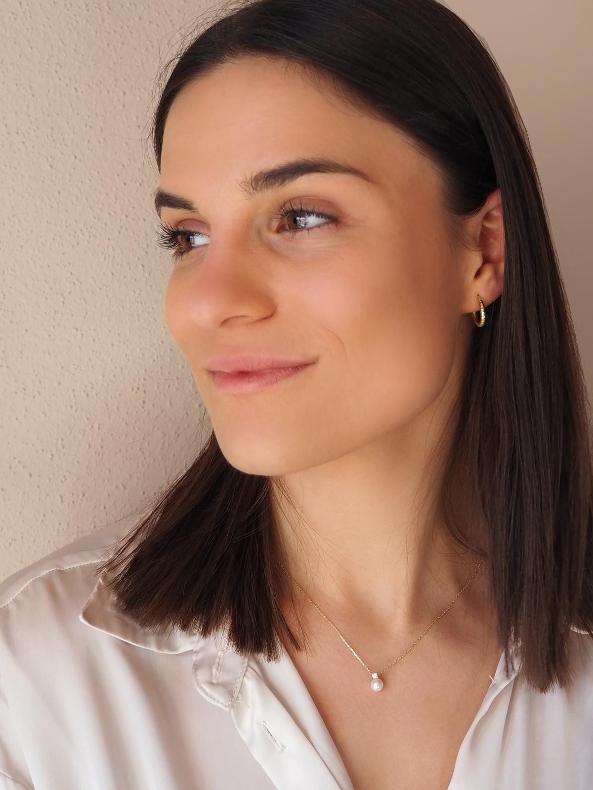 My Gold Perlenkette Damen Perlen Halskette Gold 333 Zirkonia Damenkette Gol günstig online kaufen