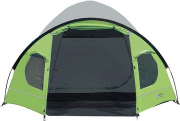 Portal Outdoor Kuppelzelt Zelt für 4 Personen Bravo grün wasserdicht Familienzelt Camping, Personen: 4 (mit Transporttasche), mit Transporttasche 100% wasserdicht