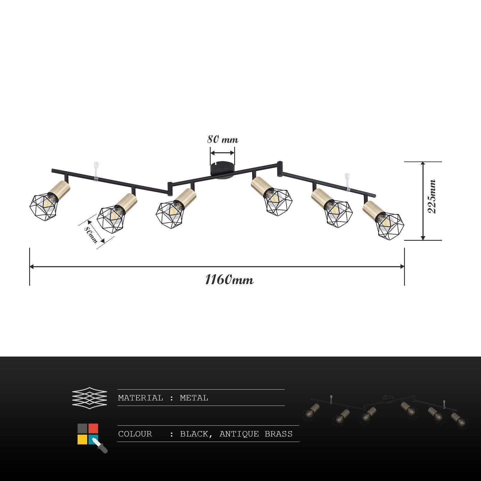 GLOBO LIGHTING Deckenleuchte Deckenleuchte Wohnzimmer Deckenlampe günstig online kaufen