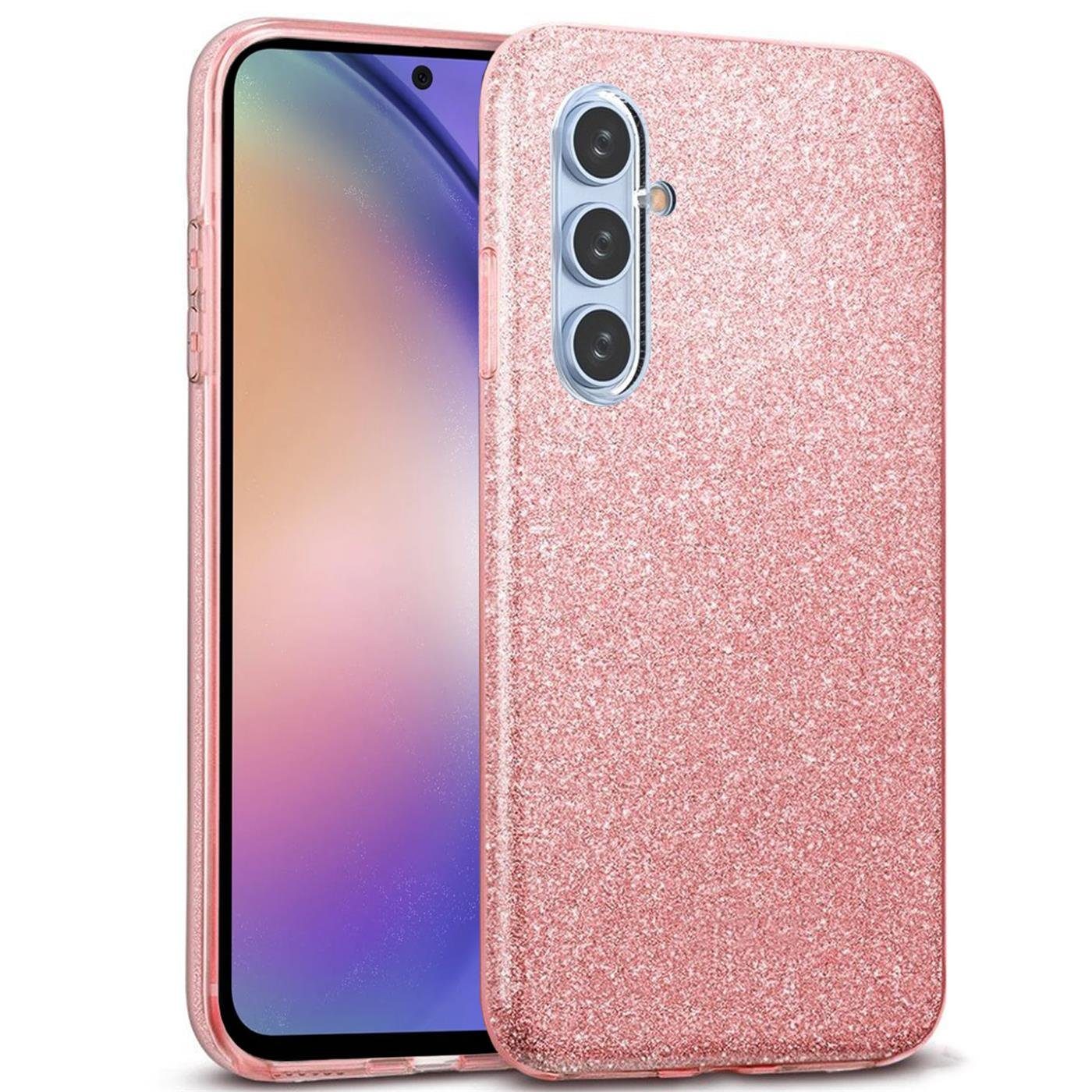 CoolGadget Handyhülle Glitzer Glamour Hülle für Samsung Galaxy A34 5G 6,5 Zoll, Slim Case mit Glossy Effect Schutzhülle für Samsung A34 5G Hülle