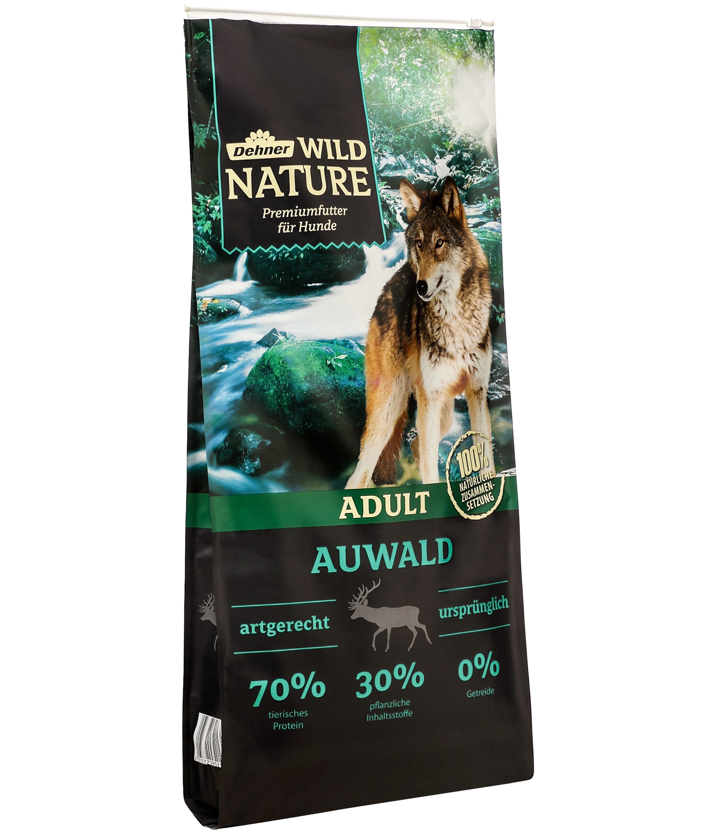 Dehner Wild Nature Auwald Adult Wild, 4 kg / 12 kg, getreidefrei / zuckerfrei Wild, Trockenfutter für: Hunde, Trockenfutter für ausgewachsene Hunde