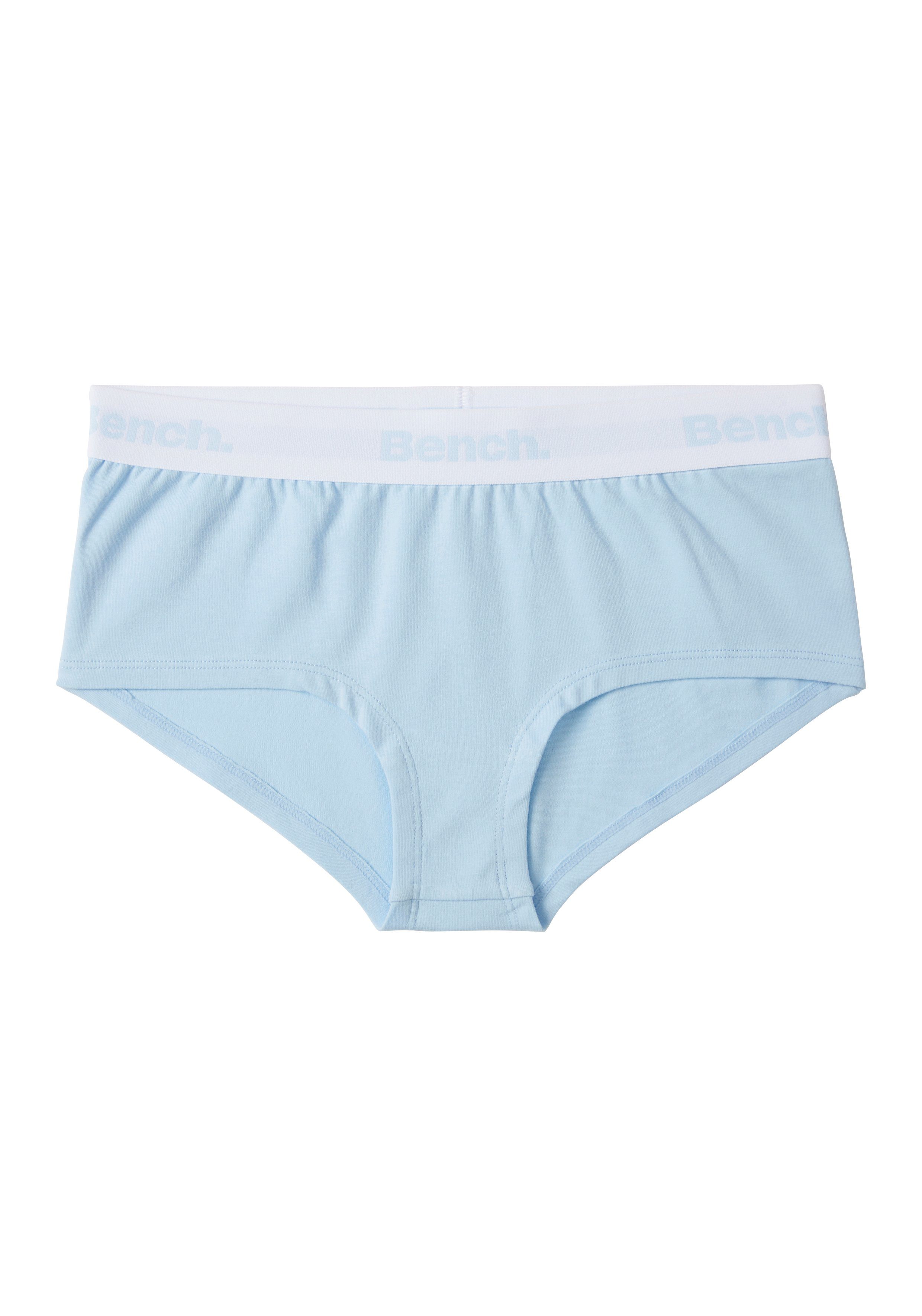 gelb Bench. Panty mit / Logo-Webbund / 3-St) hellblau (Packung, weiß