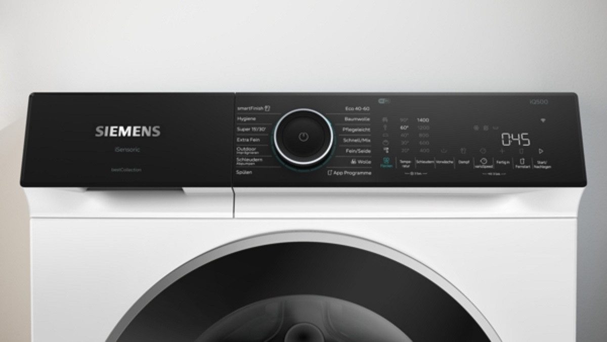 SIEMENS Waschmaschine iQ500 WG44N2MG1, 9 kg, 1400 U/min, iQdrive, AquaStop, Nachlegefunktion